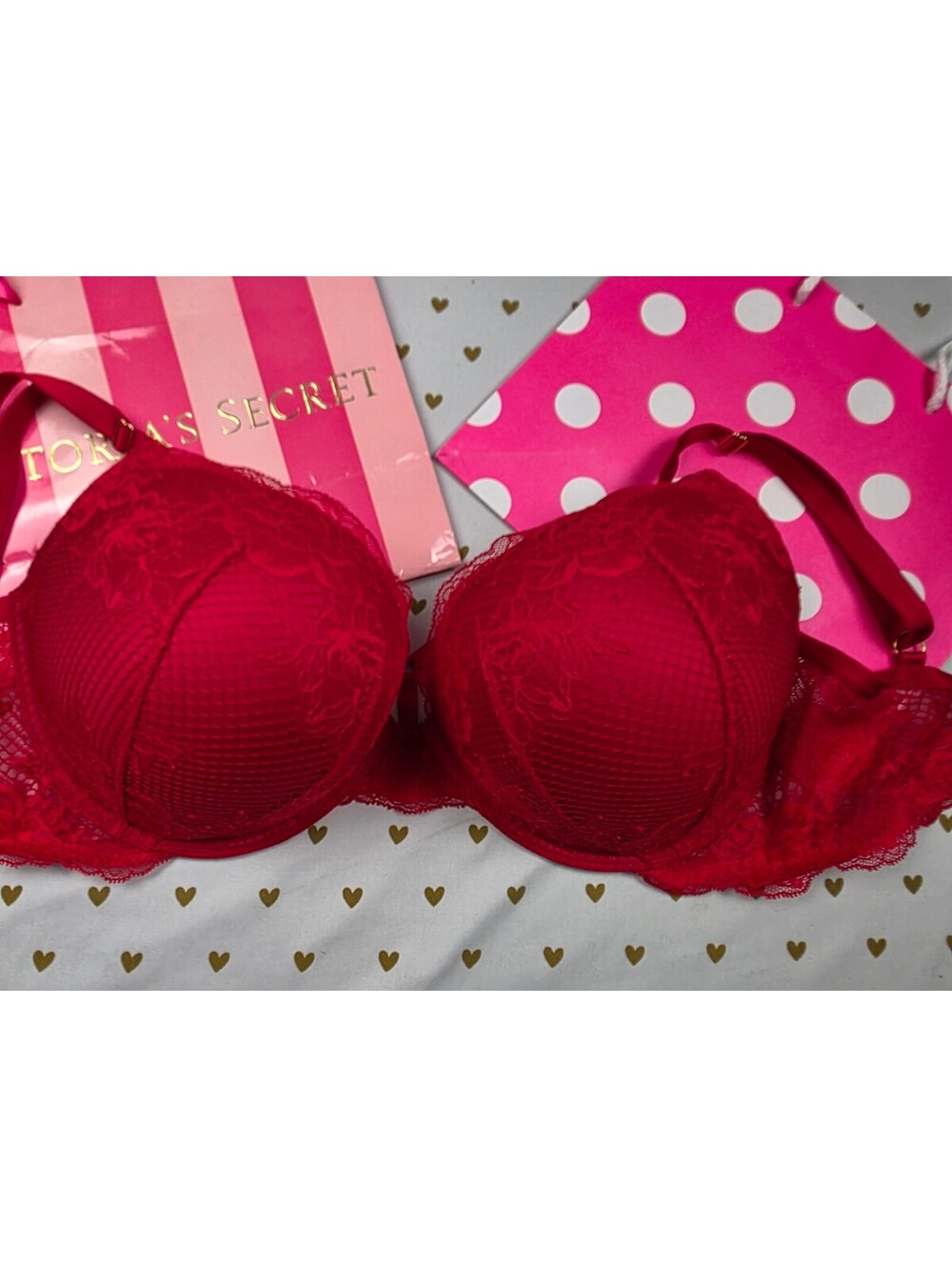 Victorias Secret Victorias Secret Bombshell Add 2 Sizes Push Up Bra Plunge 38DD
